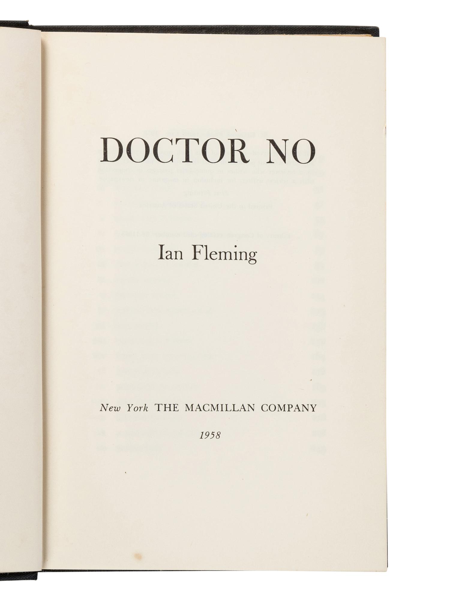 FLEMING, Ian (1908-1964). A group of 4 FIRST EDITIONS, comprising: