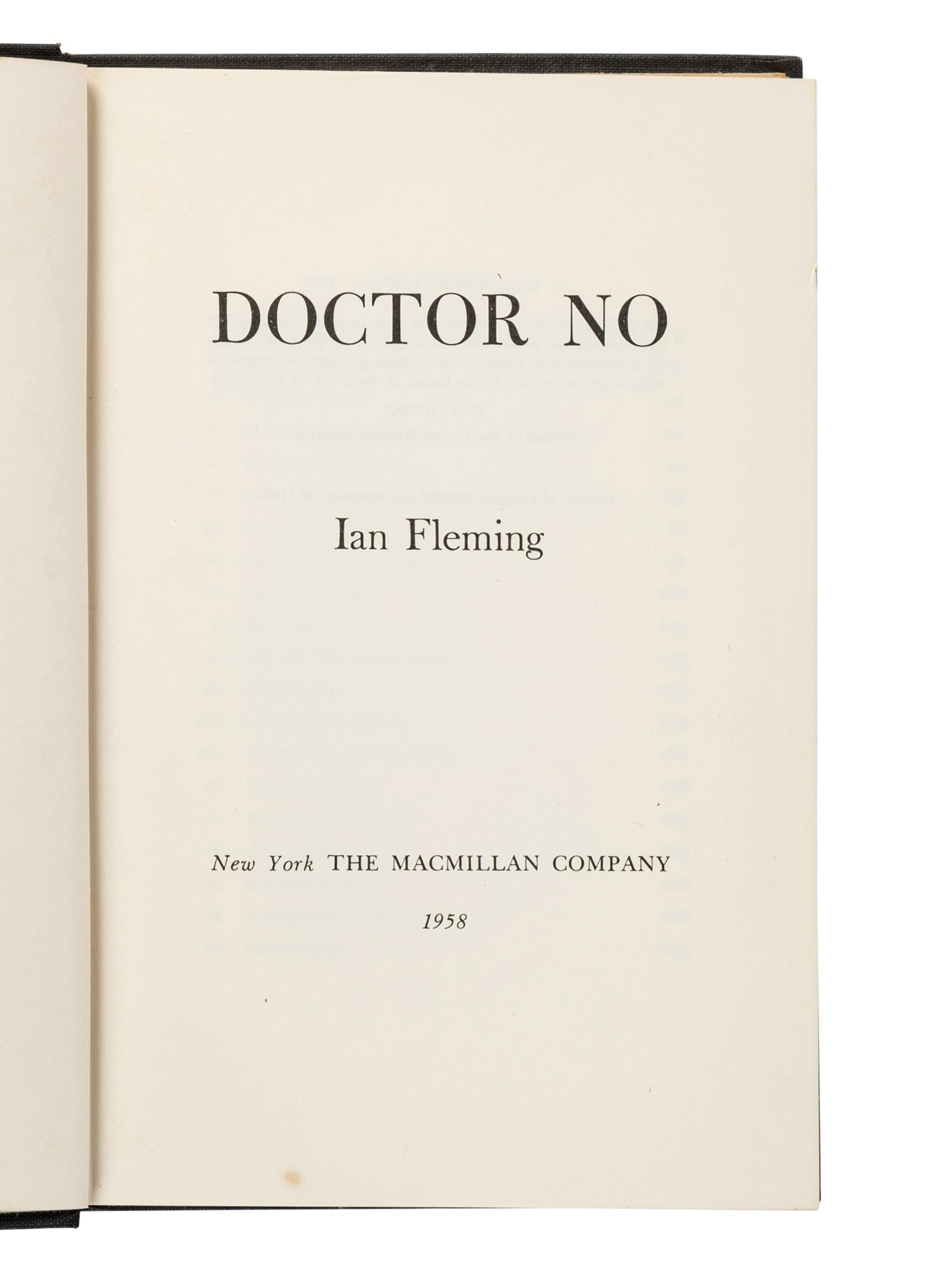 FLEMING, Ian (1908-1964). A group of 4 FIRST EDITIONS, comprising: