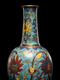 A Small Cloisonné Enamel Bottle Vase