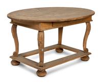 A Swedish Limed Wood Center Table — 19TH CENTURY
