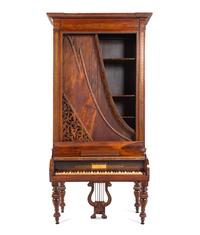A Regency Brass-Inlaid Rosewood Clavicytherium