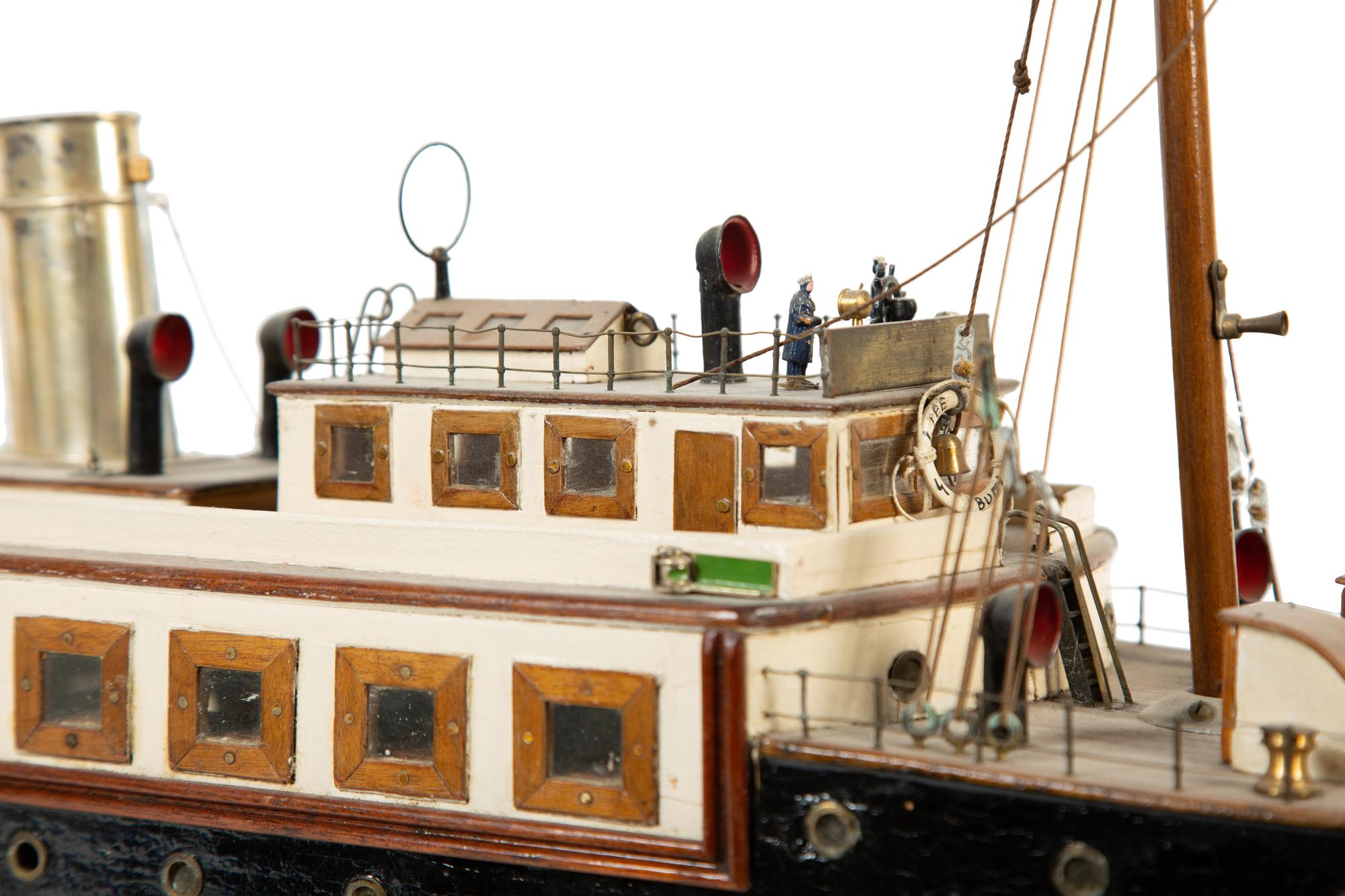 A Painted Wood Model of the Steam Boat Aquila