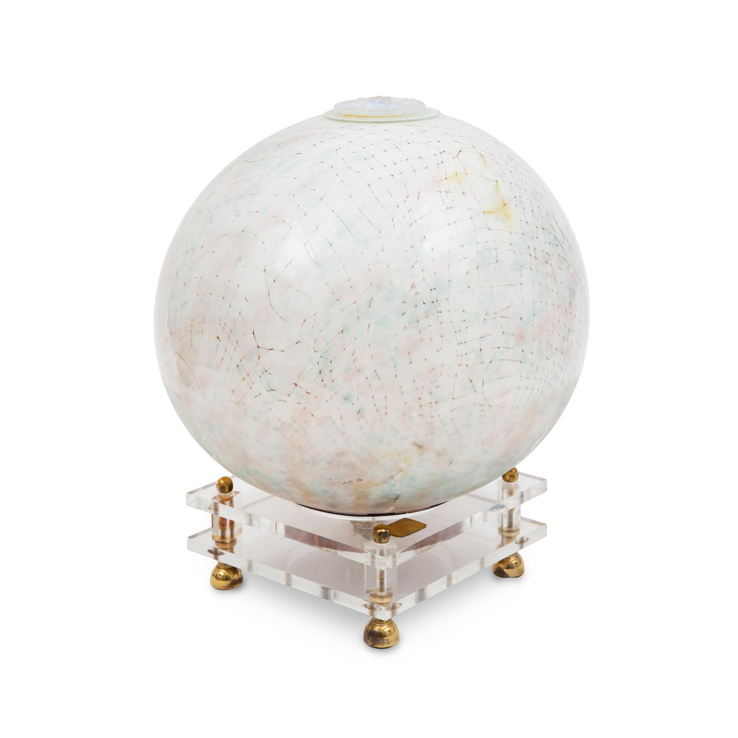 A Murano Glass Spherical Table Lamp