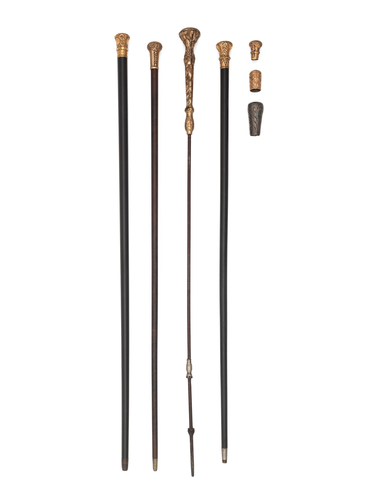 Four Canes and Three Cane Heads