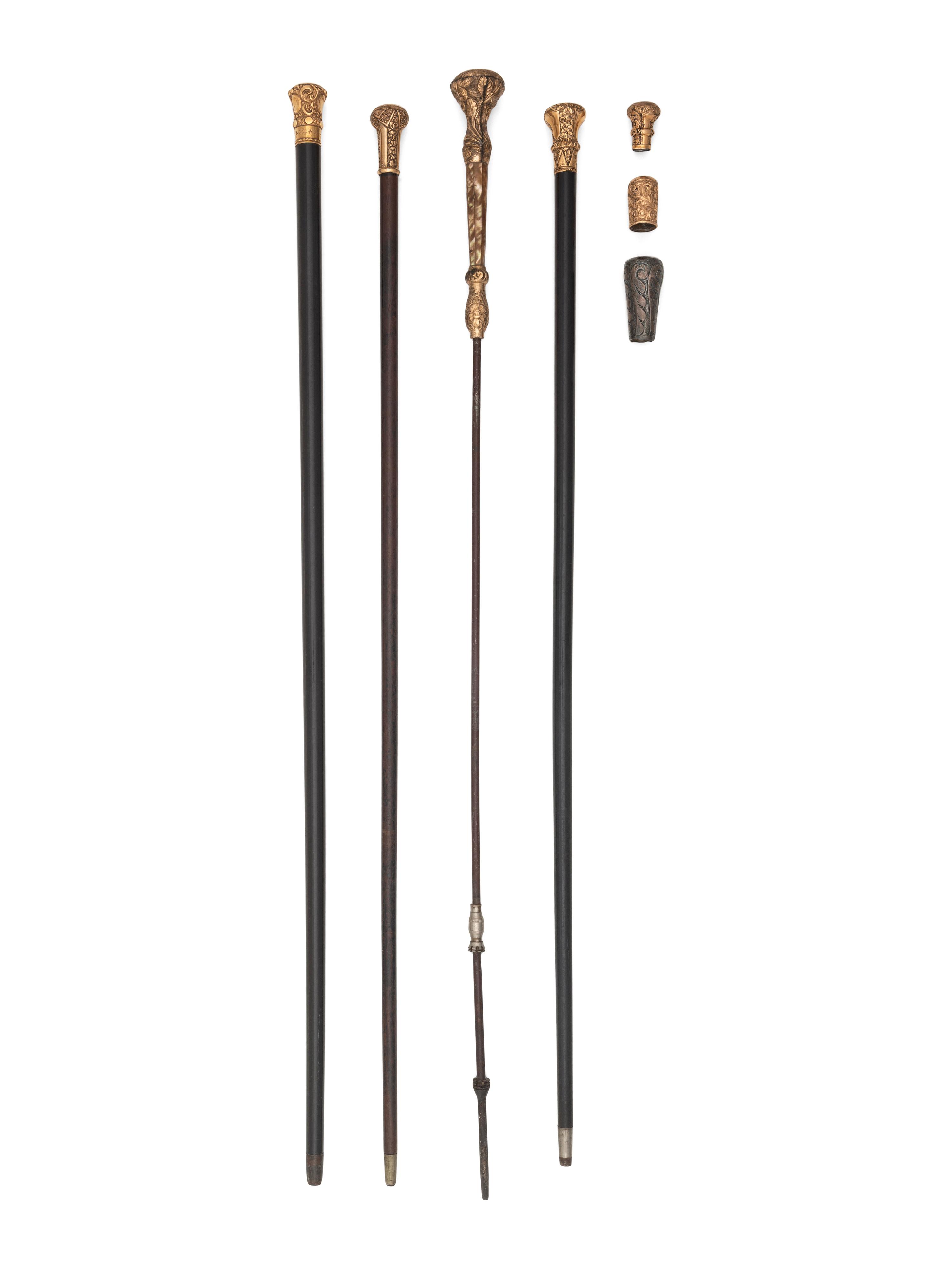 Four Canes and Three Cane Heads