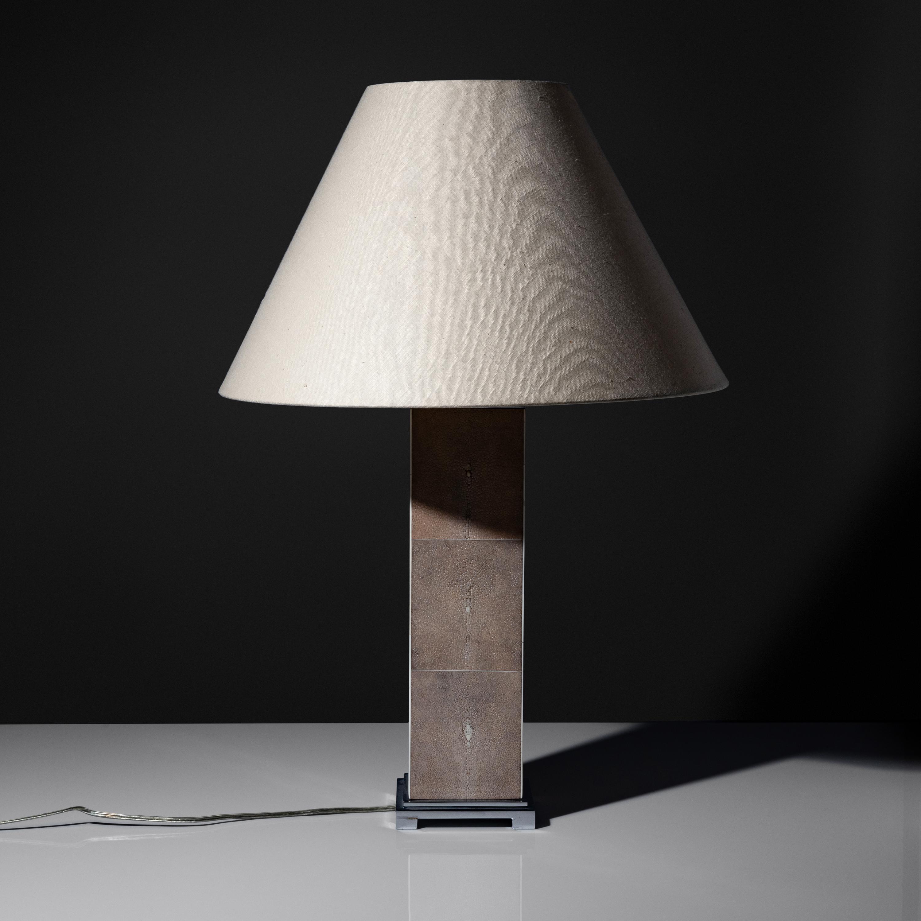 Shagreen table lamp, c. 1985