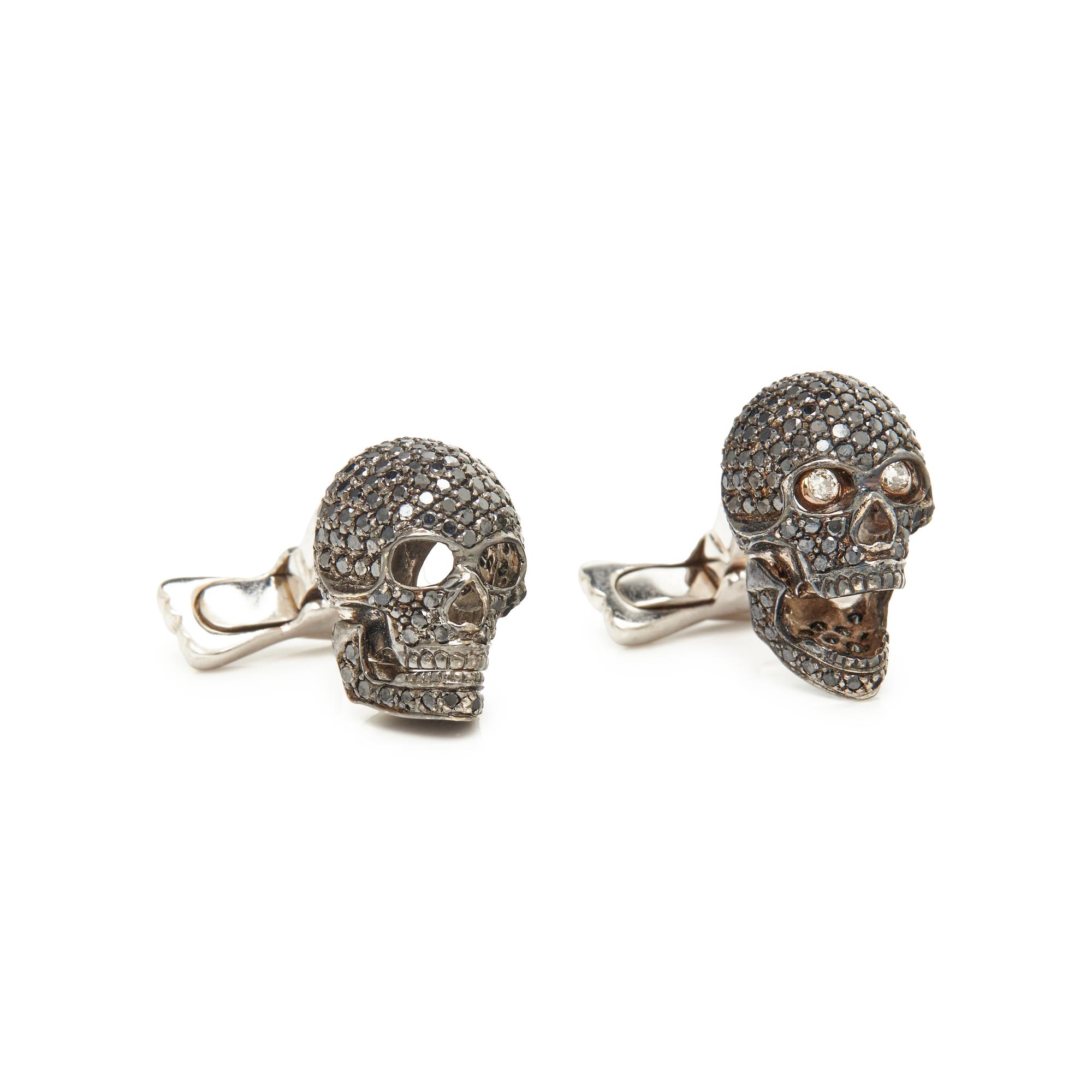 DEAKIN & FRANCIS, DIAMOND SKULL CUFFLINKS