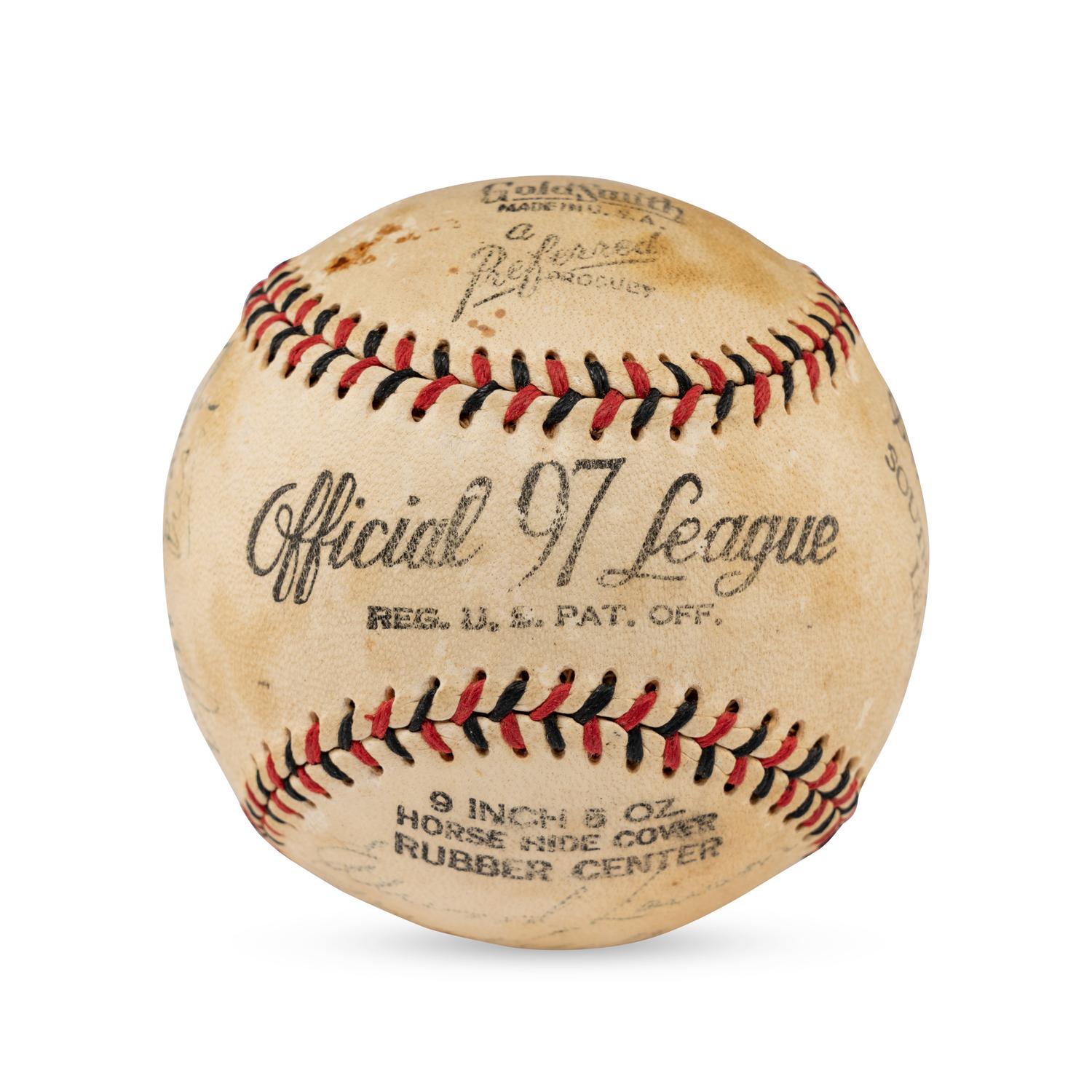 A 1941 Savannah Indians Team Signed Autograph Baseball