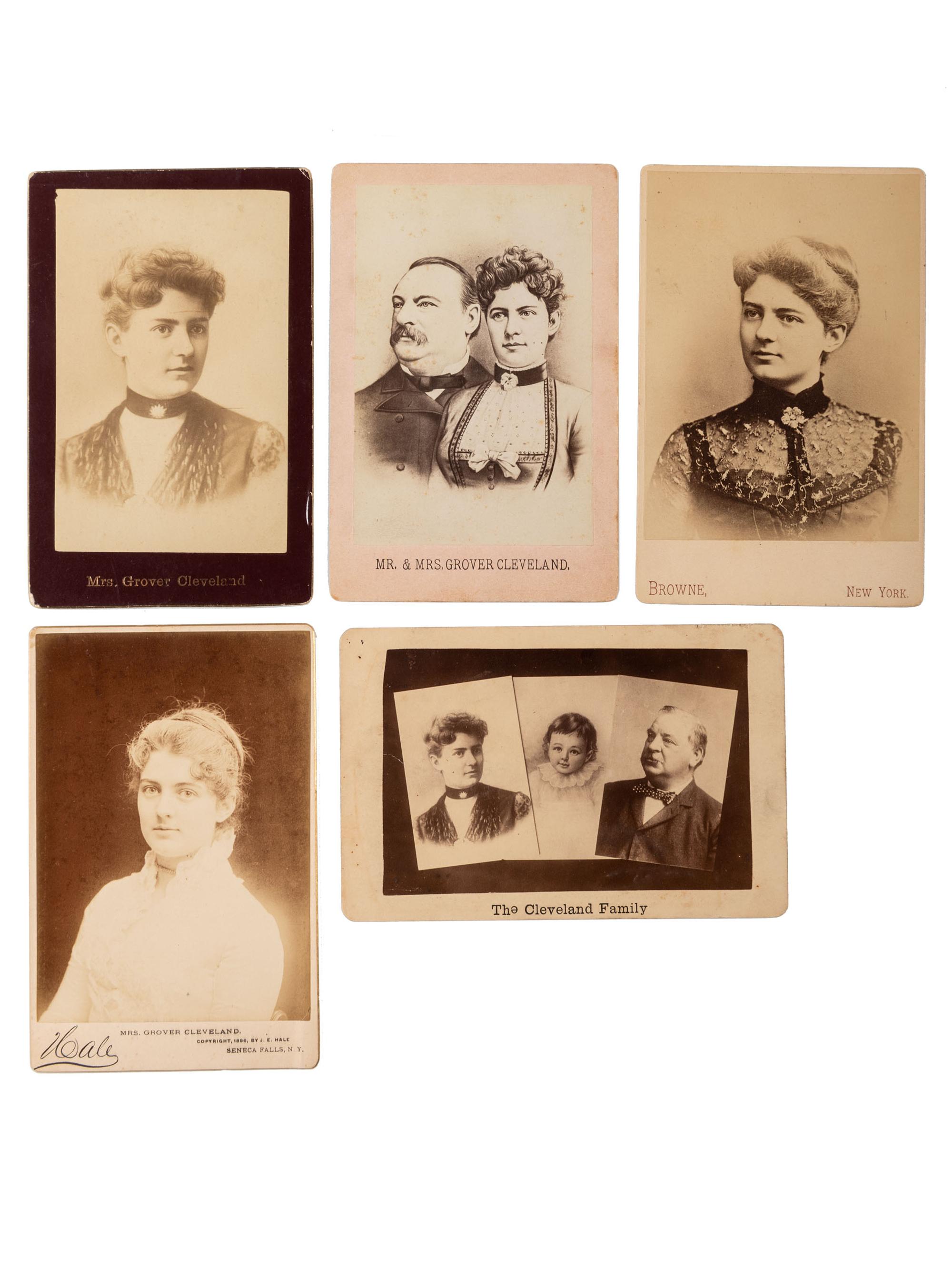 [FIRST LADIES - FRANCES CLEVELAND]. A group of ephemera and photograph of Frances Cleveland, highlighted by an authograph letter signed from the Executive Mansion, comprising: