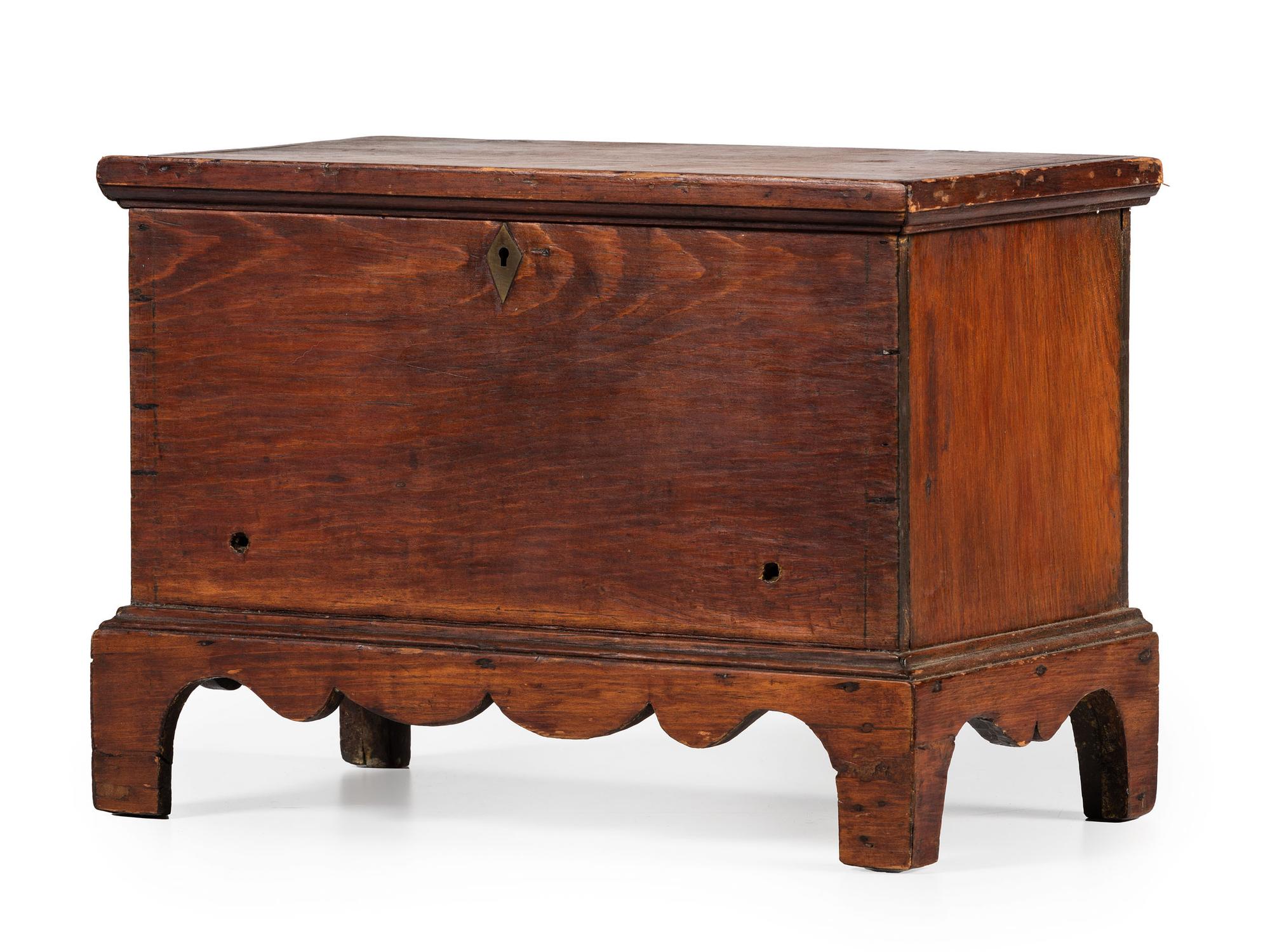 A Diminutive Pine Lift-Top Chest