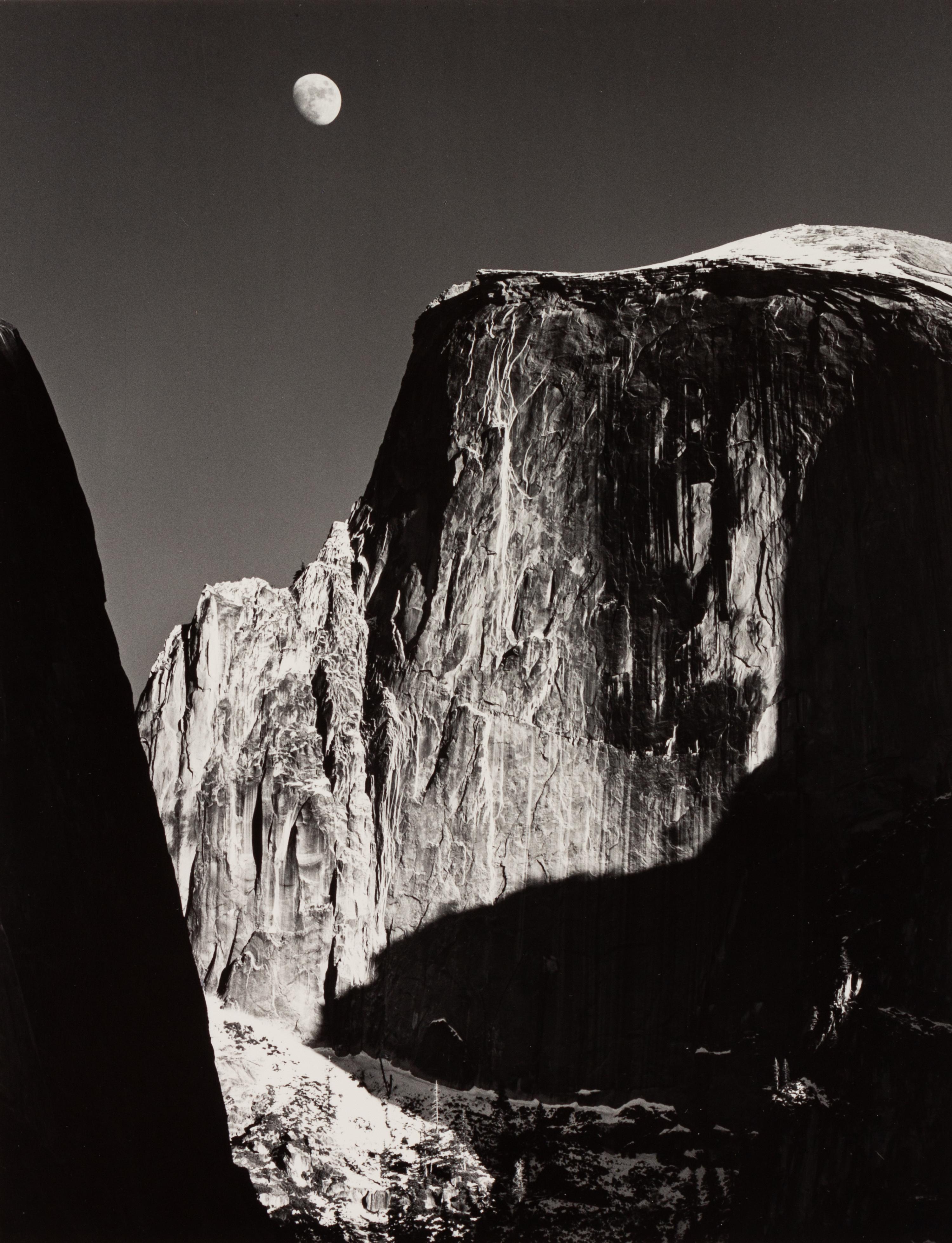 A pair of Special Edition photographs printed by Alan Ross ( Moon and Half Dome, Yosemite National Park, California , 1960; El Capitan, Yosemite , 1952)