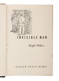 ELLISON, Ralph (1914-1994). Invisible Man . New York: Random House, 1952. FIRST EDITION, FIRST PRINTING.