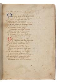 FRANCESCO PETRARCH (b. Arezzo, 20 July 1304; d. Arqua Petrarca, 19 July 1374) Il Canzoniere (The Songbook), in Italian, manuscript on parchment [Italy, second half of the 15th century]