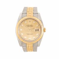 Rolex, Ref. 116233, Stainless Steel and 18K Yellow Gold 'Datejust' Watch with Factory Diamond Dial