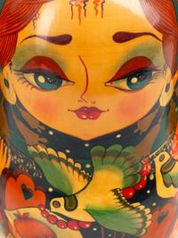 A Collection of Eight Russian Lacquer Matryoshka Nesting Dolls