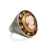LIKA BEHAR, CAMEO AND YELLOW SAPPHIRE RING