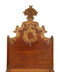 A Pair of Venetian Style Fruitwood and Parcel Gilt Twin Beds