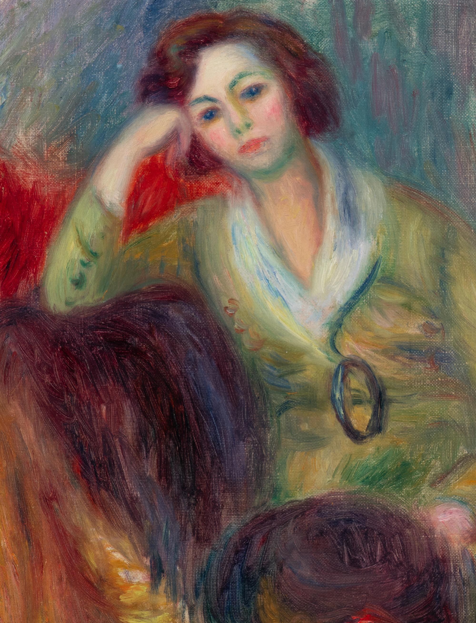 Girl with Hat on Lap , c. 1920