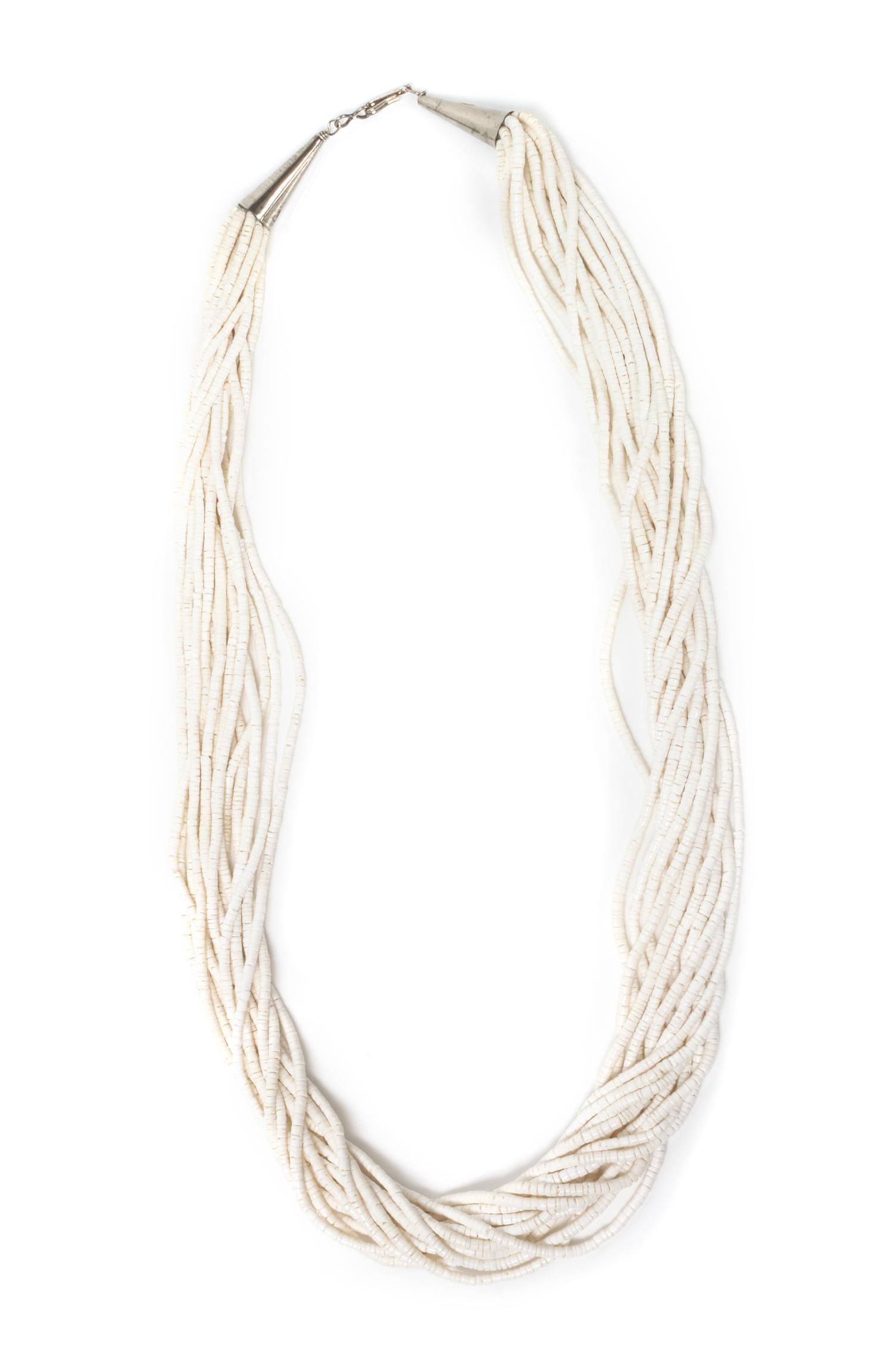 Two Southwestern Style Necklaces Length of first 25 1/2 inches.