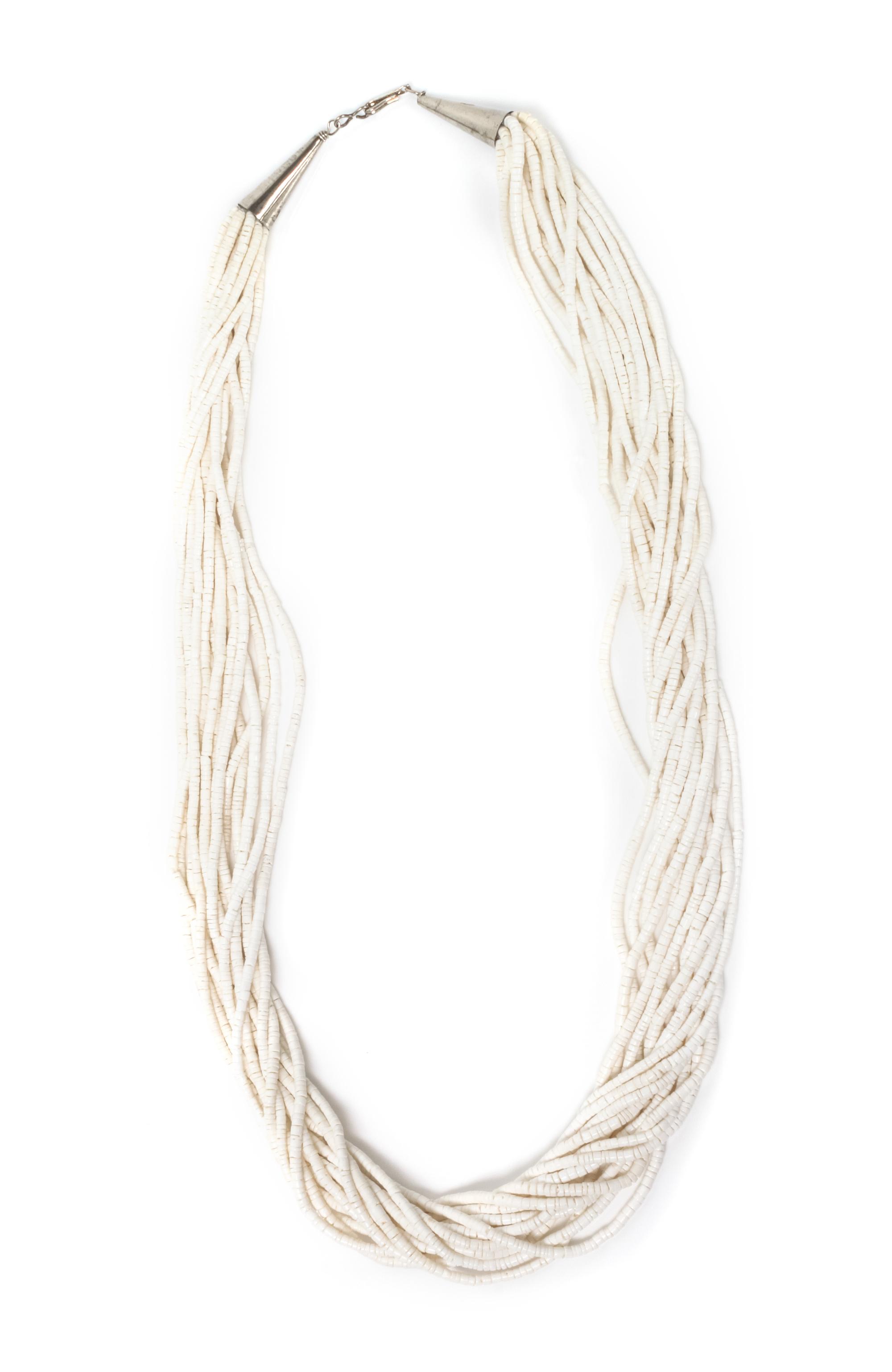 Two Southwestern Style Necklaces Length of first 25 1/2 inches.