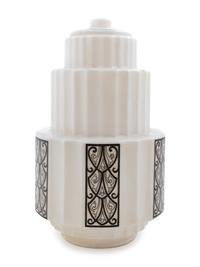 Three Art Deco Molded Glass Fixture Shades