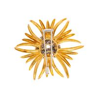 ALOPA, DIAMOND AND YELLOW GOLD BROOCH
