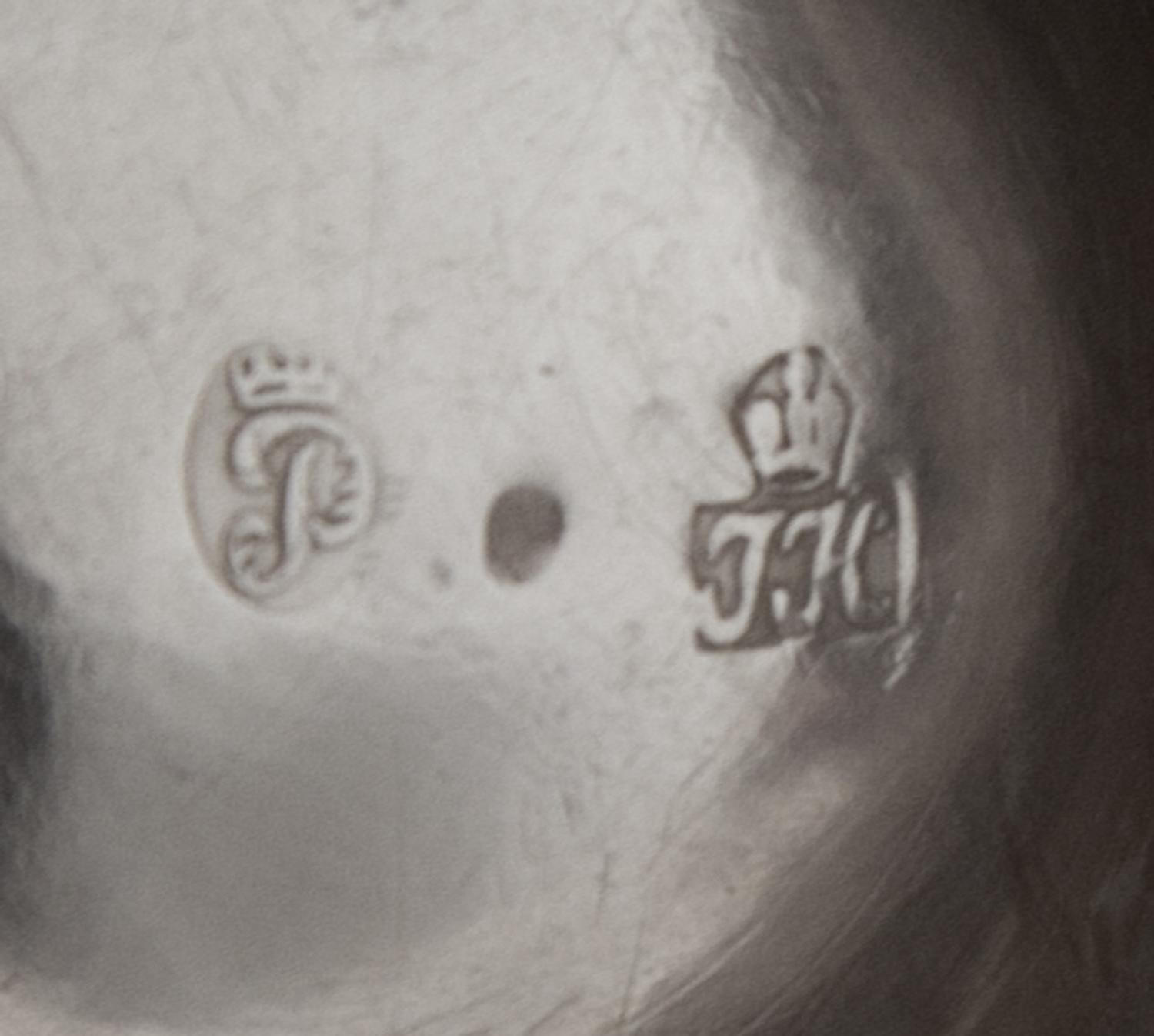 A French Silver Water Pitcher, Maker's Mark Coronet Surmounting a Script JH, Control Mark Coronet Surmounting a Script P, of baluster f