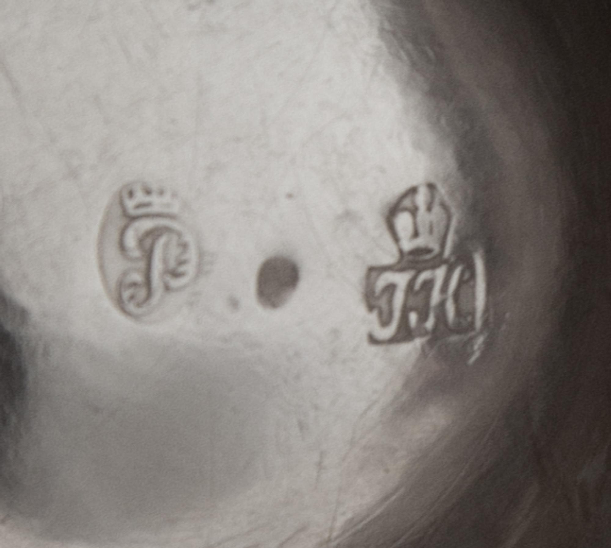 A French Silver Water Pitcher, Maker's Mark Coronet Surmounting a Script JH, Control Mark Coronet Surmounting a Script P, of baluster f