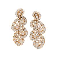 MARINA B., DIAMOND AND CULTURED PEARL EARCLIPS
