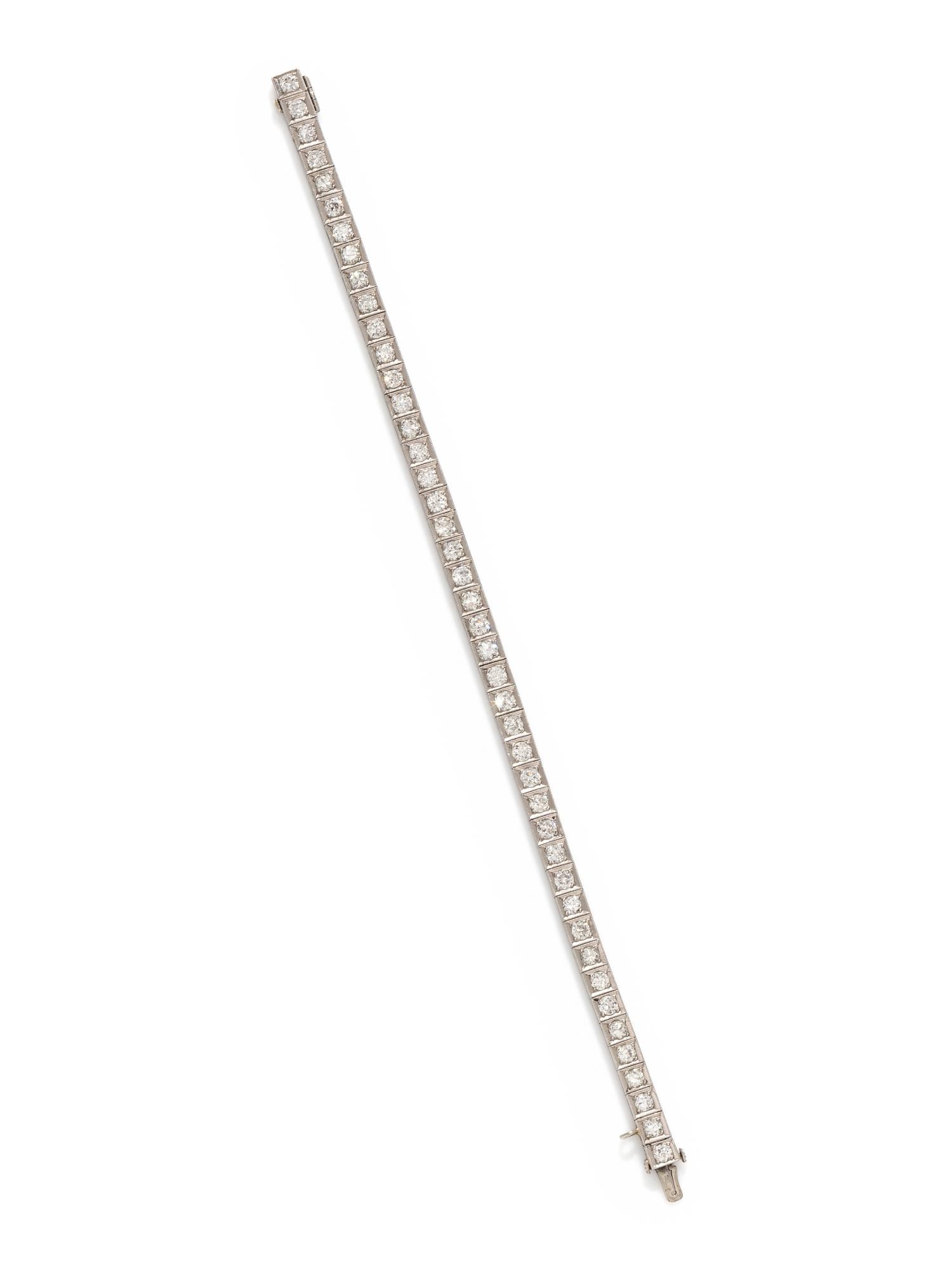 PLATINUM AND DIAMOND BRACELET