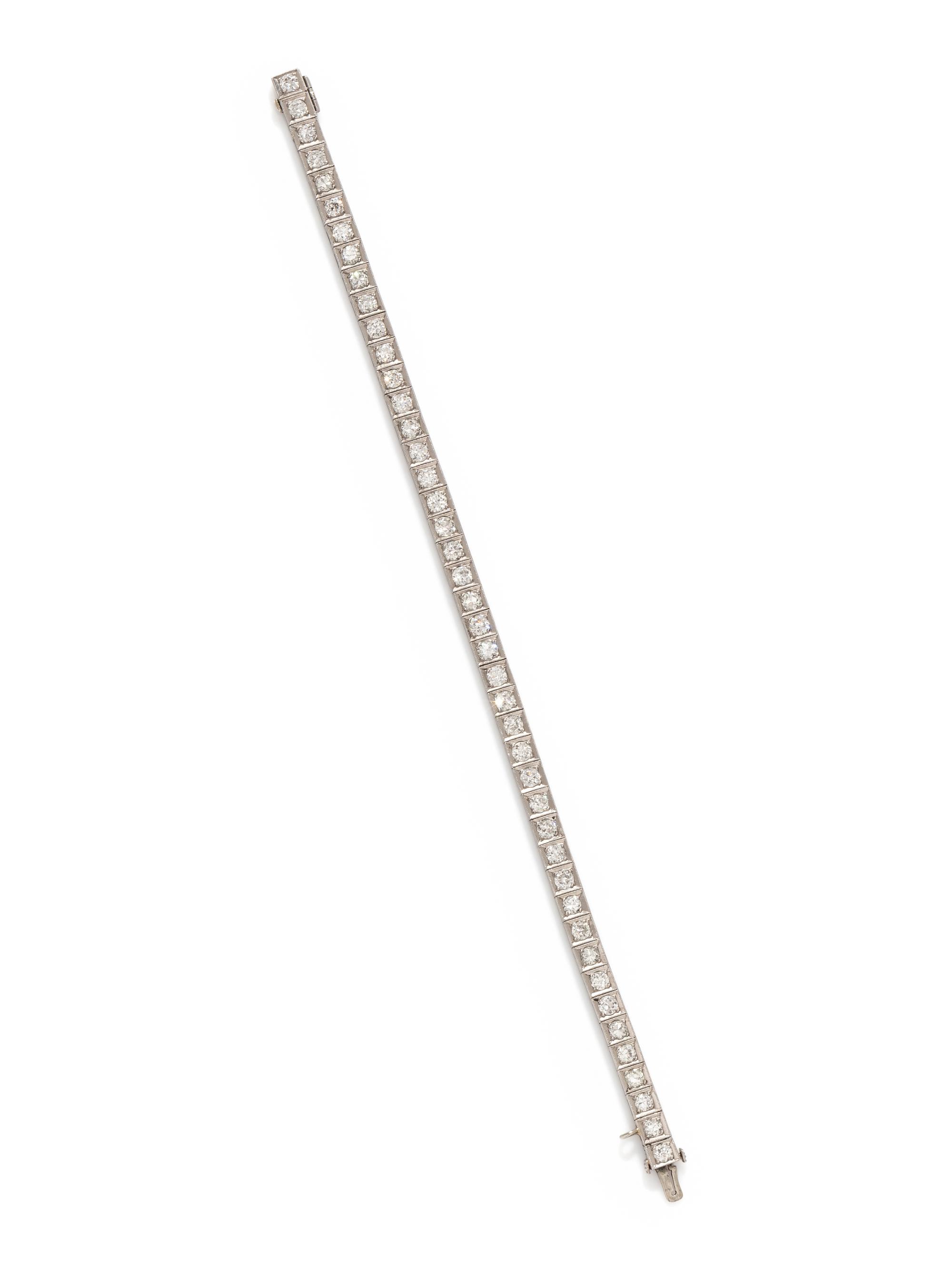 PLATINUM AND DIAMOND BRACELET