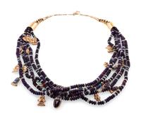 14k Gold Multi-Strand Necklace, with Katsina Charms