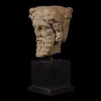ROMAN JANIFORM HEAD OF DIONYSOS 1st Century AD