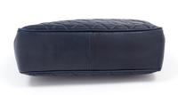 A Chanel Navy Quilted Leather Tote Handbag, 12" x 8" x 2"; Strap drop: 7".