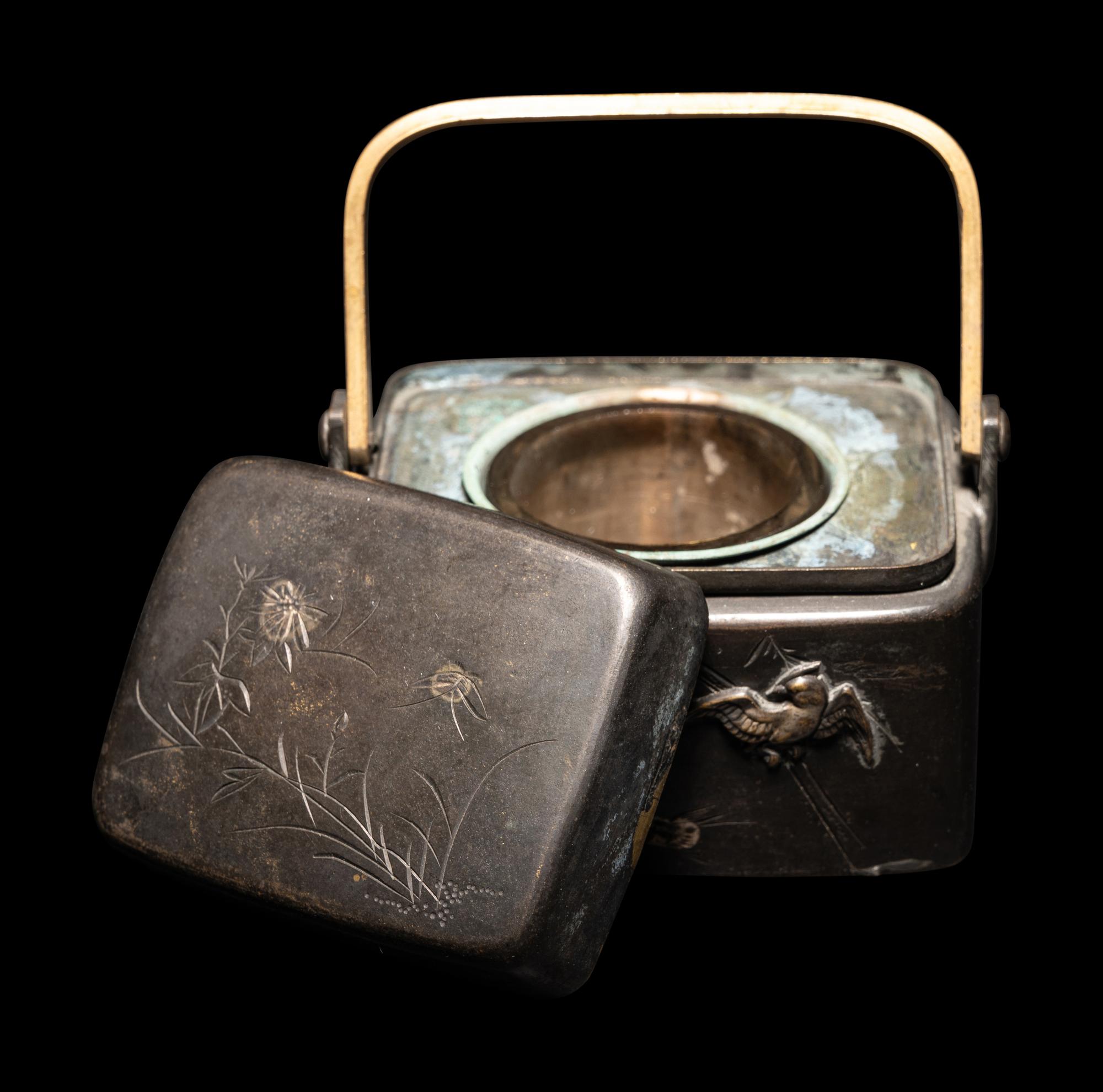 Three Japanese Mixed Metal Articles