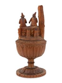 A Swiss Black Forest Carved Humidor