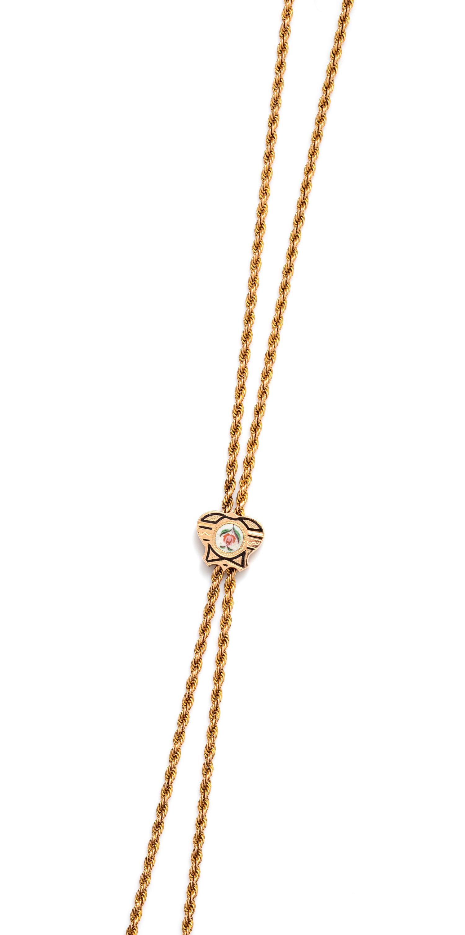Antique, Longchain and Polychrome Slide Necklace