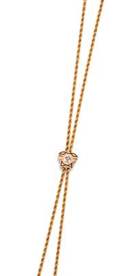 Antique, Longchain and Polychrome Slide Necklace