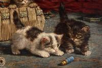 Kittens in a Basket and Kittens at the Mirror (a pair of works)