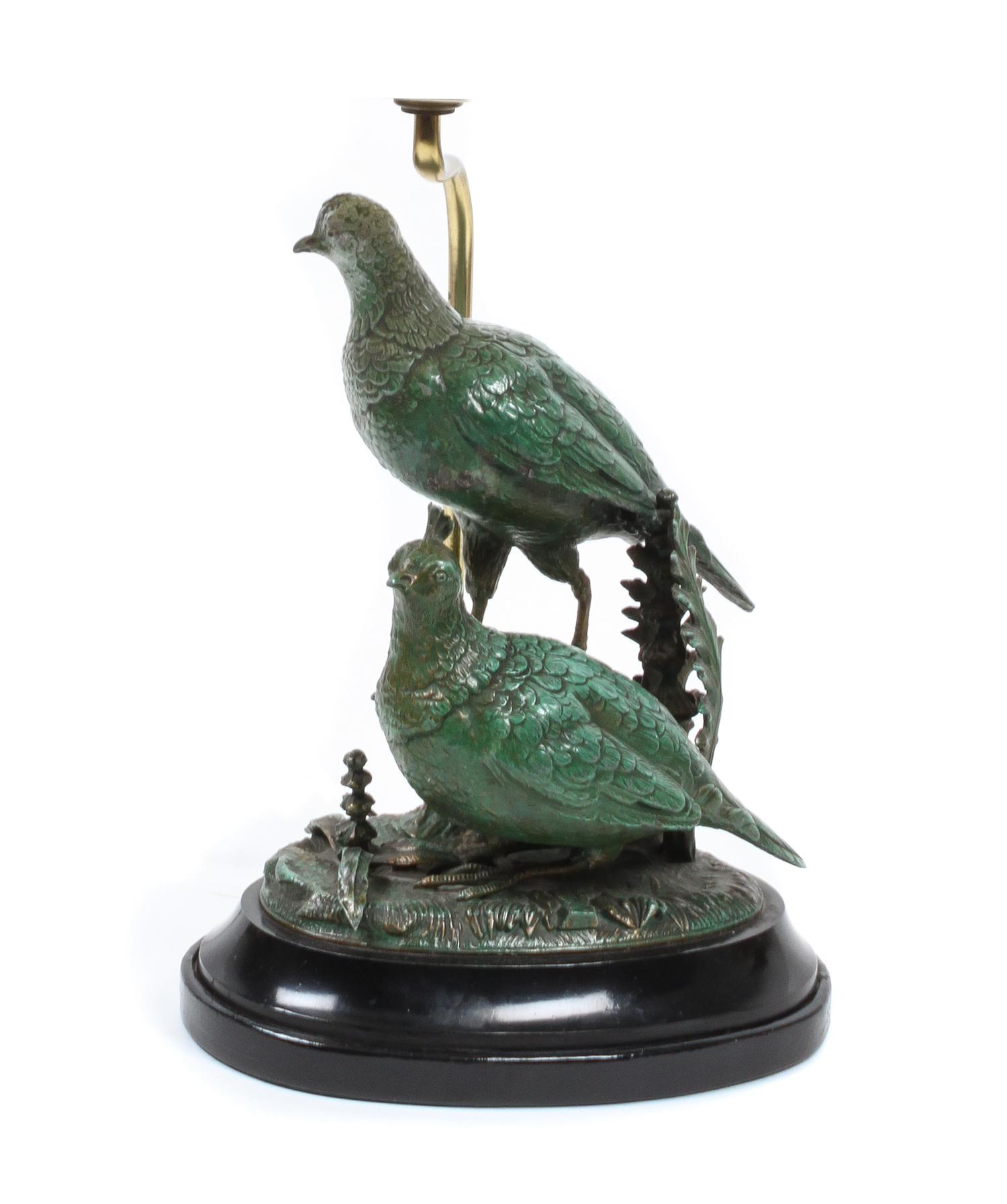 An Italian Bronze Table Lamp Height 26 inches.