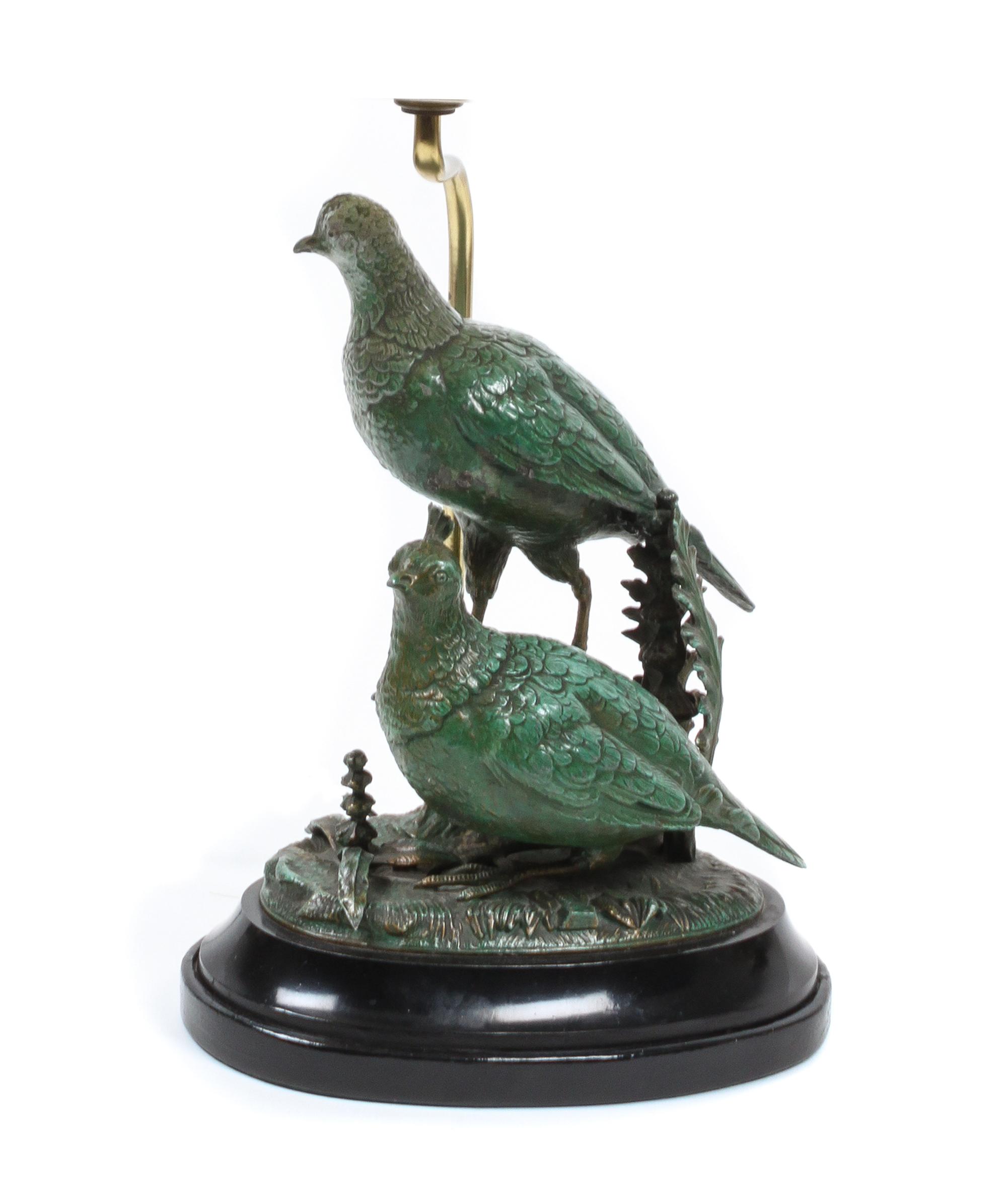 An Italian Bronze Table Lamp Height 26 inches.