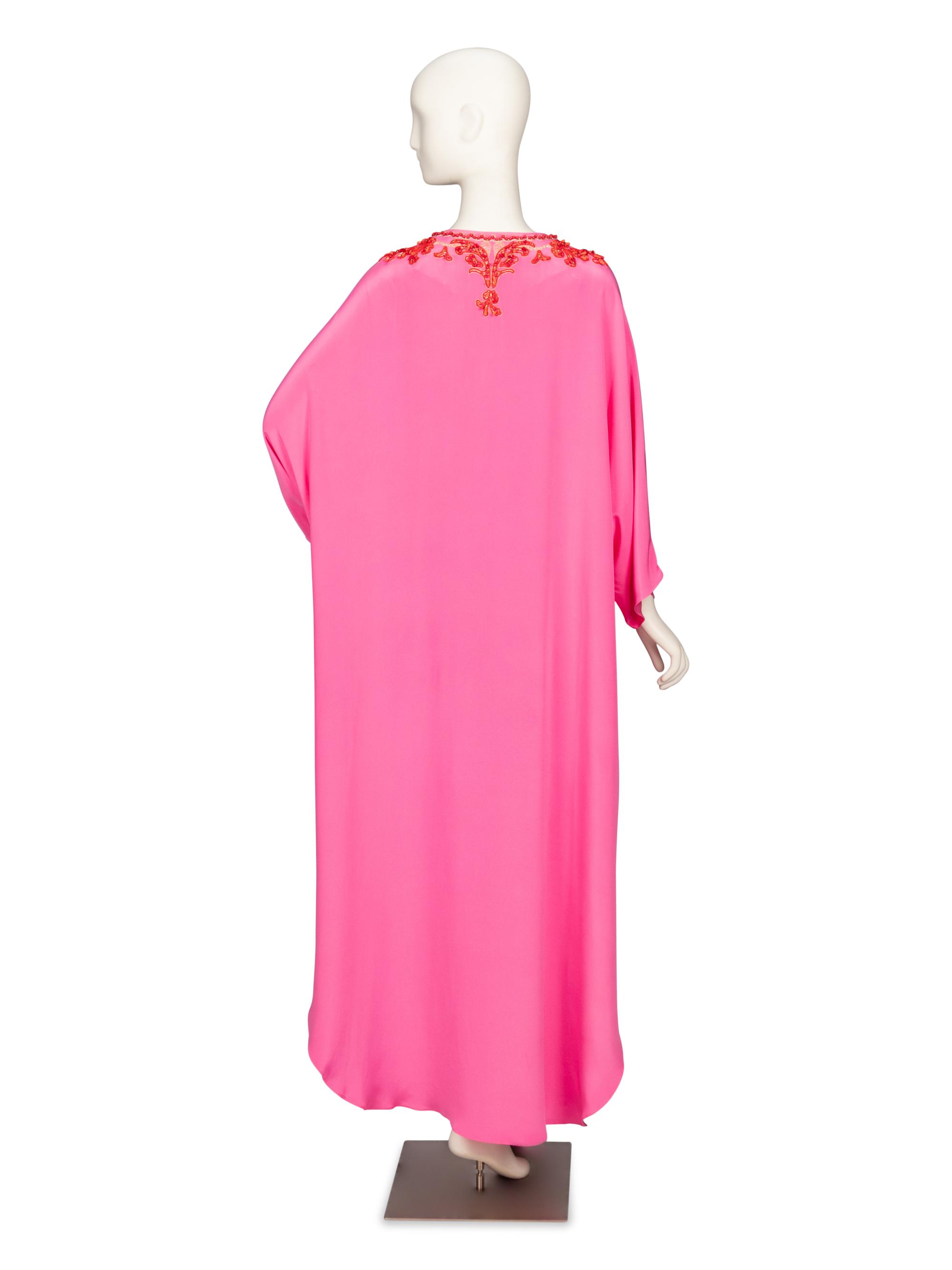Emilio Pucci, Embellished Pink Silk Kaftan