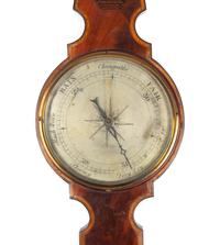 An English Mahogany Wheel Barometer