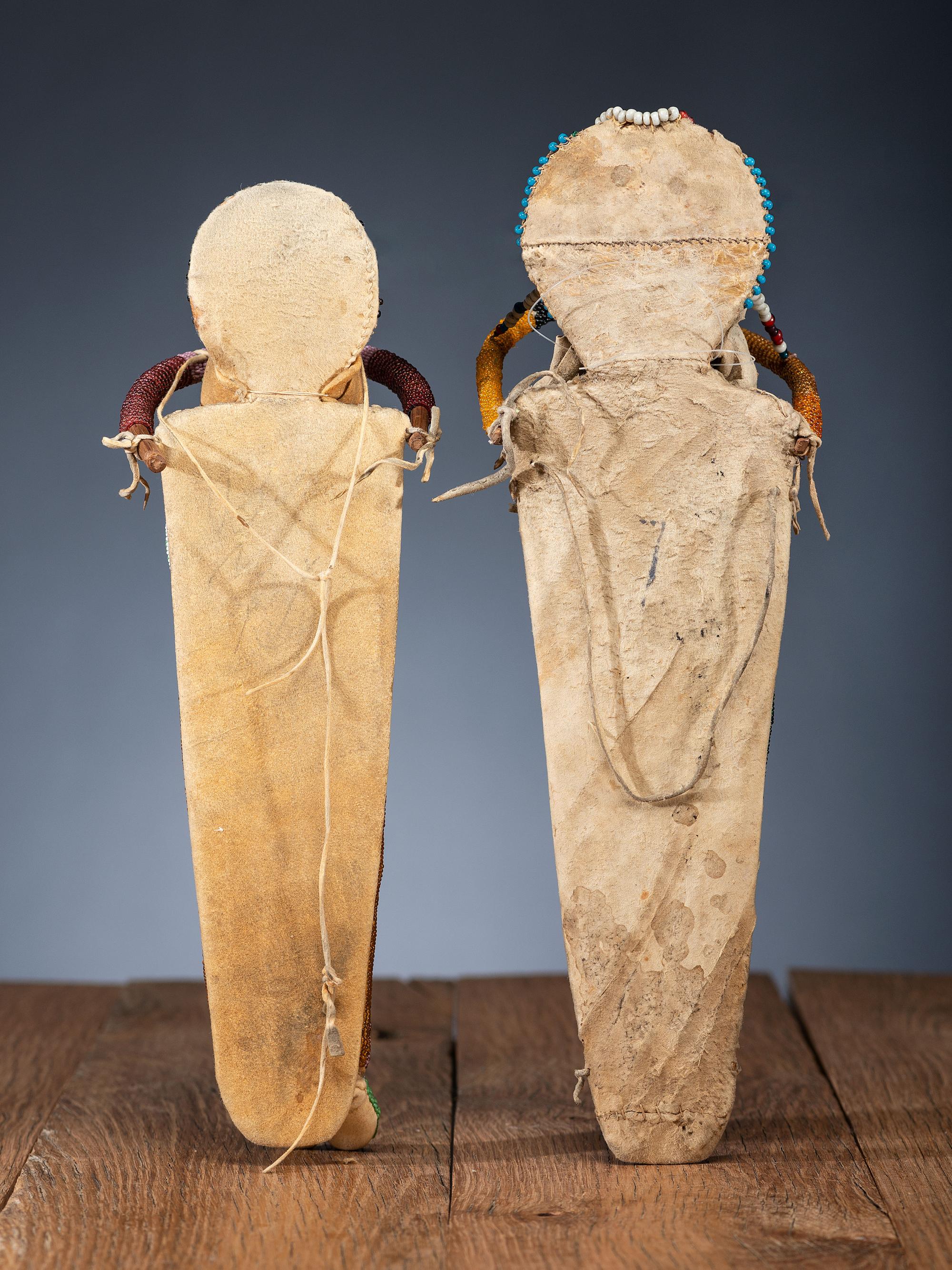 Umatilla Beaded Hide Doll Cradles