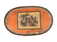 Two Paint Decorated Bentwood Bride's Boxes