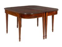 A Large George III Inlaid Mahogany Extendable Dining Table