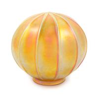 An American Iridescent Glass Shade Height 6 1/2 inches.