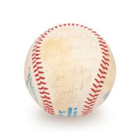 A Boston Red Sox Multi Signed Autograph Baseball With 20 Signatures Including Ted Williams (Beckett Authentication Services Letter BAS Certified),