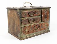 A Japanese Brass Mounted Jewelry Chest Width approximately 13 inches. — 20TH CENTURY