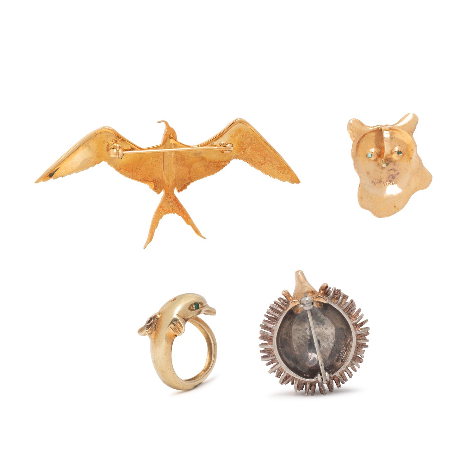 COLLECTION OF ANIMAL JEWELRY